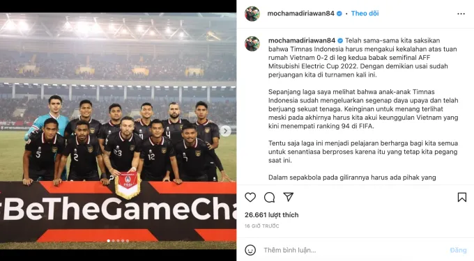 Chủ tịch LĐBĐ Indonesia thừa nhận ĐT Việt Nam vượt trội hơn - Ảnh 1.