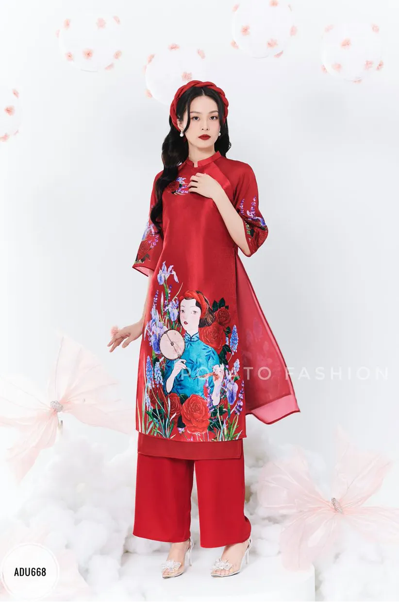 Hạ Vi mang cả rừng hoa đi chơi Tết, ghi điểm với mẫu &aacute;o d&agrave;i ở đ&acirc;u cũng đẹp - Ảnh 2.