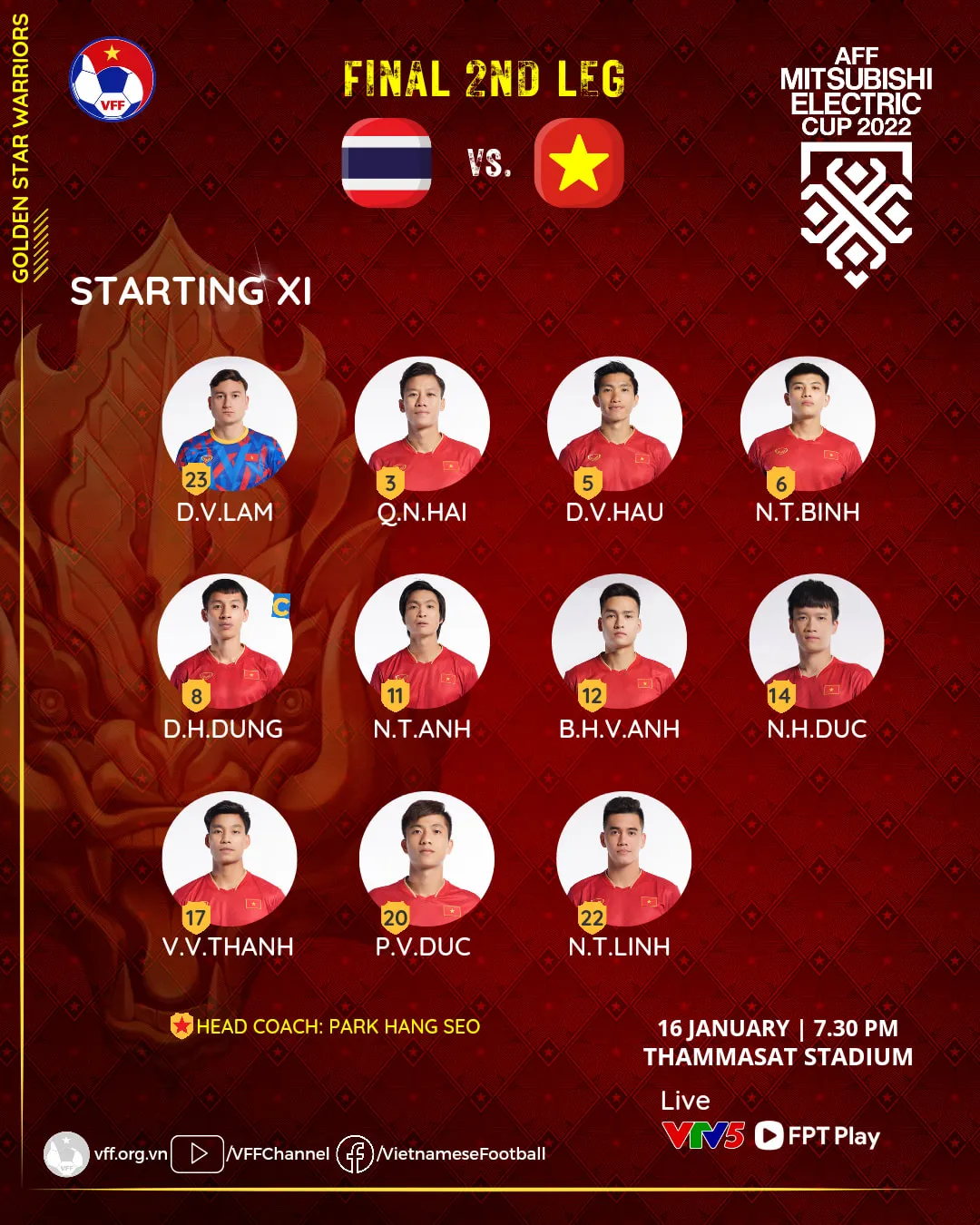 Chung kết lượt về AFF Cup 2022 | ĐT Thái Lan 1-0 ĐT Việt Nam: Nỗ lực bất thành! - Ảnh 1. Chung kết lượt về AFF Cup 2022 | ĐT Thái Lan 1-0 ĐT Việt Nam: Nỗ lực bất thành! - Ảnh 1.