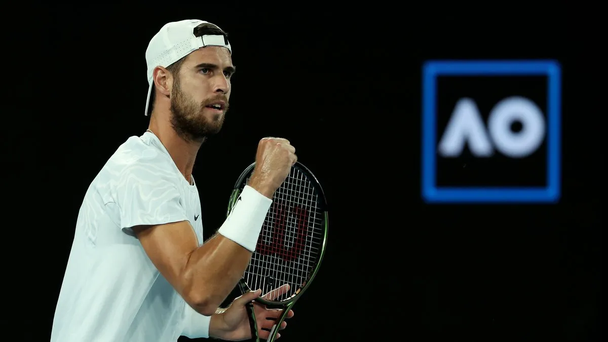 Karen Khachanov giành vé vào bán kết Australia mở rộng - Ảnh 1. Karen Khachanov giành vé vào bán kết Australia mở rộng - Ảnh 1.