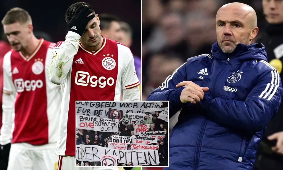 Ajax sa thải HLV Schreuder, Everton sắp bổ nhiệm HLV Sean Dyche - Ảnh 1. Ajax sa thải HLV Schreuder, Everton sắp bổ nhiệm HLV Sean Dyche - Ảnh 1.