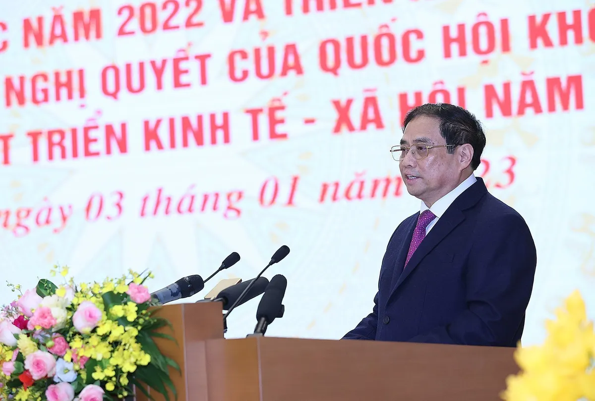 Thủ tướng: Năm 2023 - &ldquo;Đo&agrave;n kết, kỷ cương - Bản lĩnh, linh hoạt - Đổi mới, s&aacute;ng tạo - Kịp thời, hiệu quả&rdquo; - Ảnh 1.