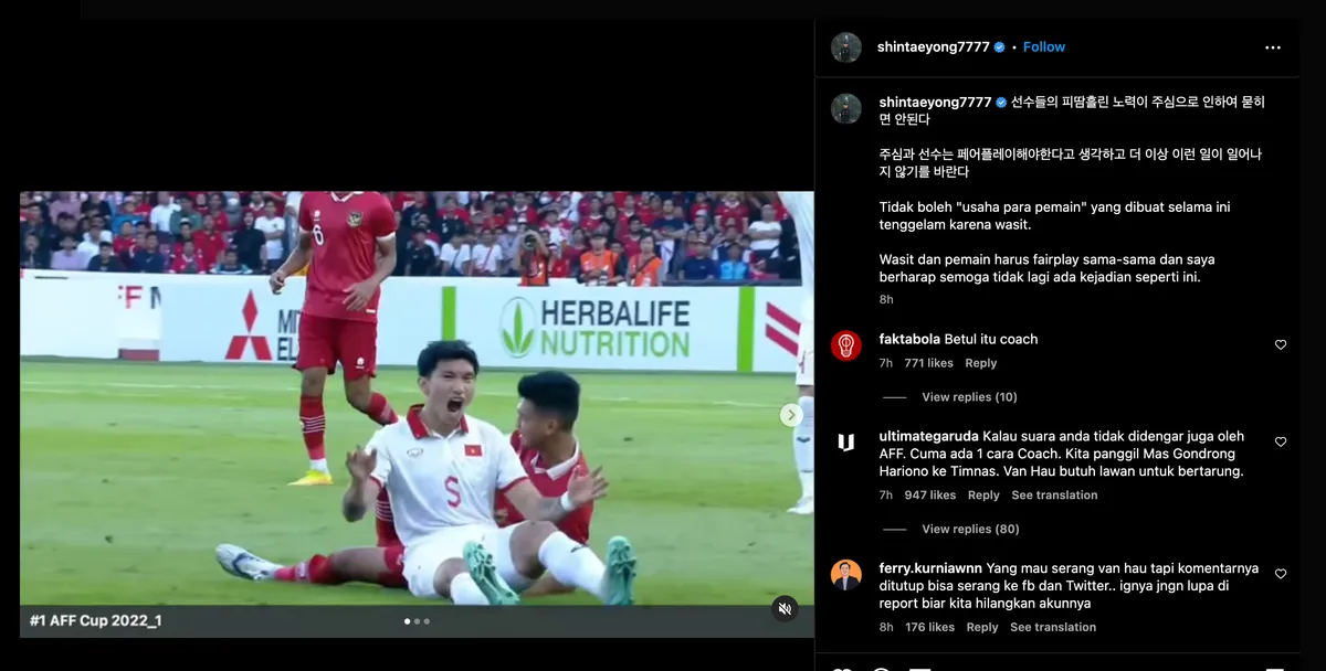 AFF Cup 2022: HLV Indonesia phàn nàn ĐT Việt Nam chơi thô bạo - Ảnh 1. AFF Cup 2022: HLV Indonesia phàn nàn ĐT Việt Nam chơi thô bạo - Ảnh 1.