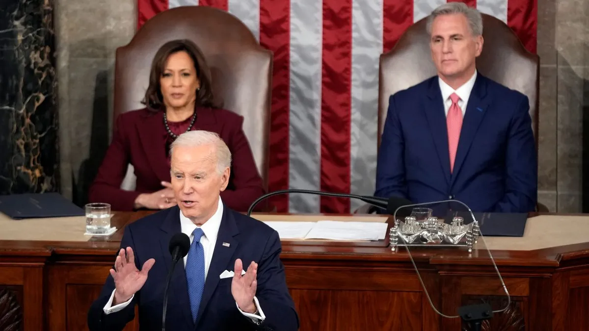 Tổng thống Biden đọc thông điệp liên bang: Kinh tế Mỹ với những thông tin đáng khích lệ - Ảnh 1.