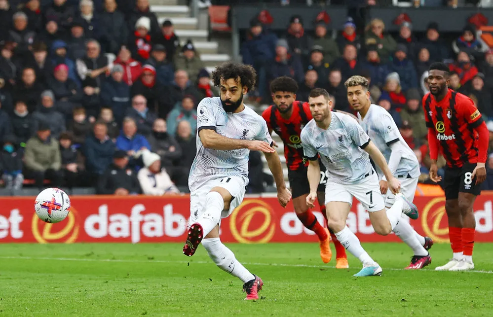 Vòng 27 Ngoại hạng Anh | Salah đá hỏng phạt đền, Liverpool bại trận trước Bournemouth - Ảnh 1. Vòng 27 Ngoại hạng Anh | Salah đá hỏng phạt đền, Liverpool bại trận trước Bournemouth - Ảnh 1.