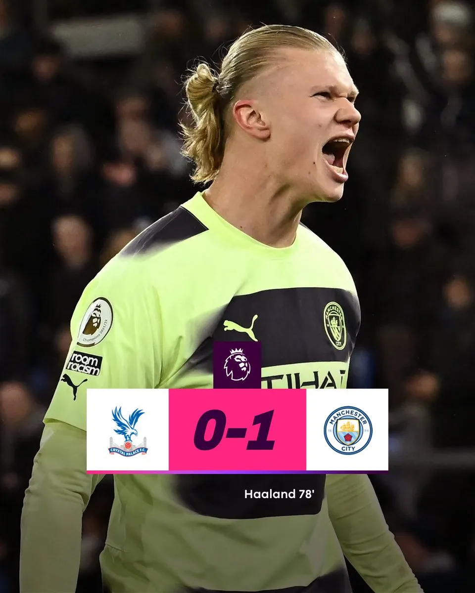 Haaland ghi bàn, Man City thắng tối thiểu Crystal Palace - Ảnh 1. Haaland ghi bàn, Man City thắng tối thiểu Crystal Palace - Ảnh 1.