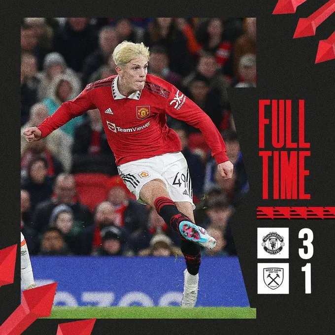 Ngược dòng trước West Ham, Man Utd tiến vào tứ kết FA Cup - Ảnh 1. Ngược dòng trước West Ham, Man Utd tiến vào tứ kết FA Cup - Ảnh 1.
