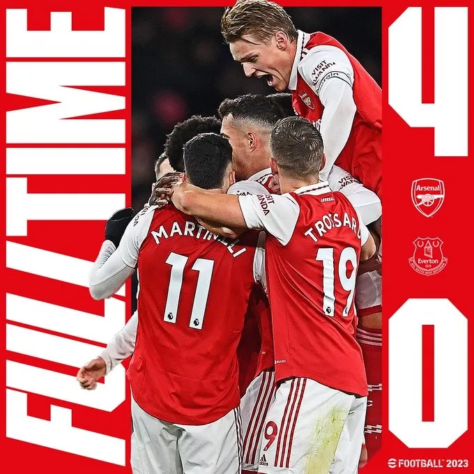 Thắng đậm trước Everton, Arsenal củng cố ngôi đầu Ngoại hạng Anh - Ảnh 1. Thắng đậm trước Everton, Arsenal củng cố ngôi đầu Ngoại hạng Anh - Ảnh 1.