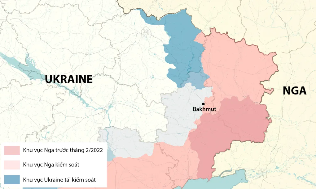 Nga mở đợt tấn công mới tại Ukraine, có thể chiếm được Bakhmut trong vài ngày tới - Ảnh 1.