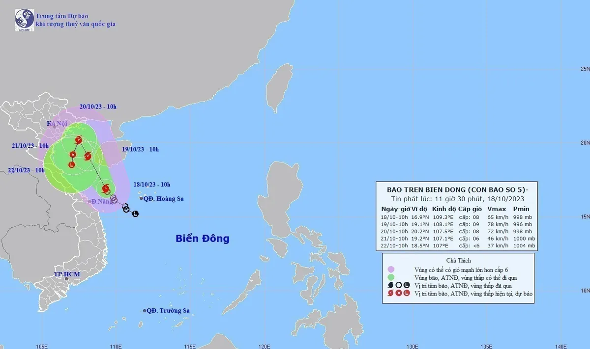 Bắc Bộ đón gió mùa Đông Bắc, bão số 5 tiếp tục hướng lên vịnh Bắc Bộ - Ảnh 1.