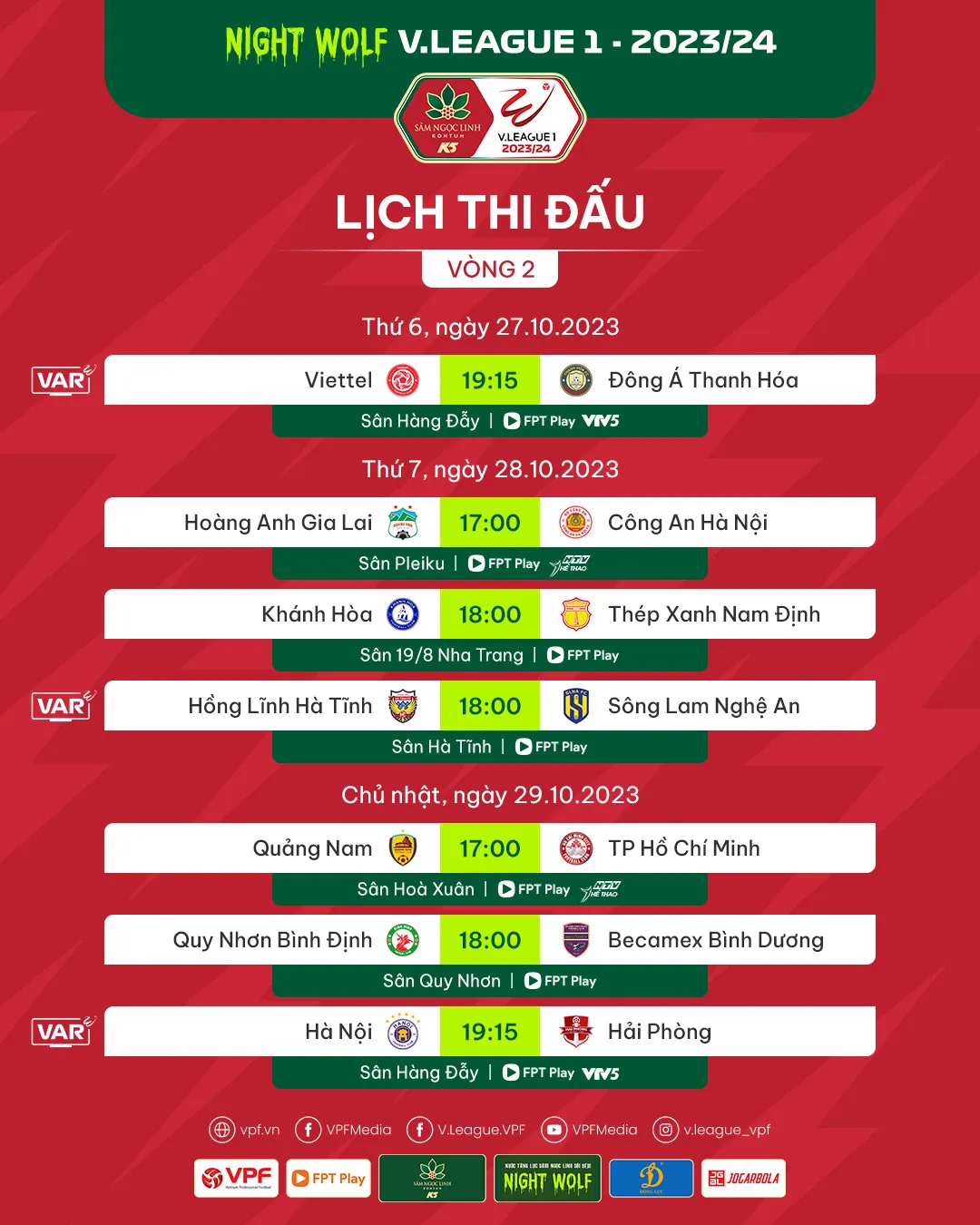 Trước vòng 2 Night Wolf V.League 1 – 2023/24: Những cuộc đối đầu hấp dẫn! - Ảnh 1. Trước vòng 2 Night Wolf V.League 1 – 2023/24: Những cuộc đối đầu hấp dẫn! - Ảnh 1.