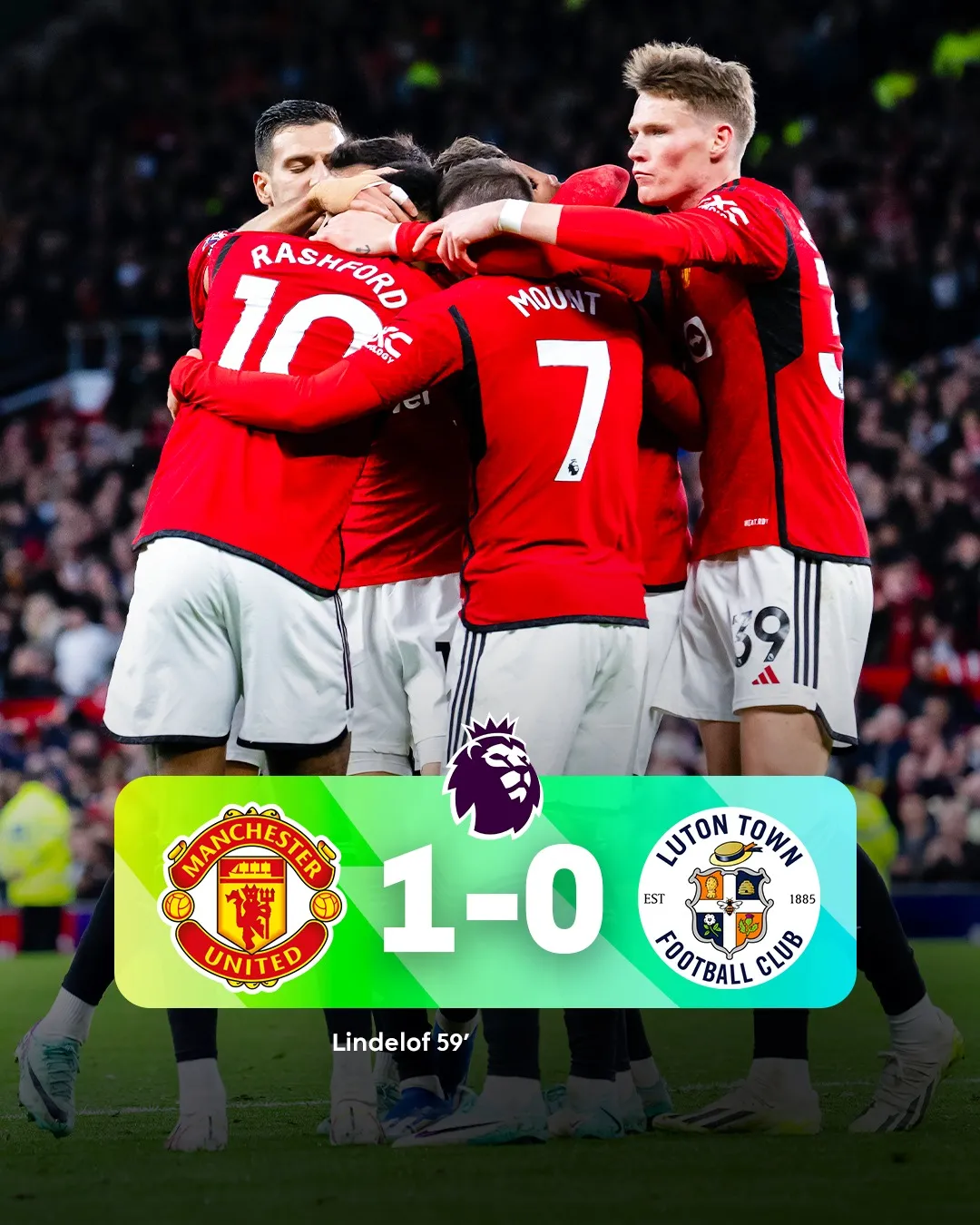 Man Utd giành chiến thắng tối thiểu trước Luton Town - Ảnh 1. Man Utd giành chiến thắng tối thiểu trước Luton Town - Ảnh 1.