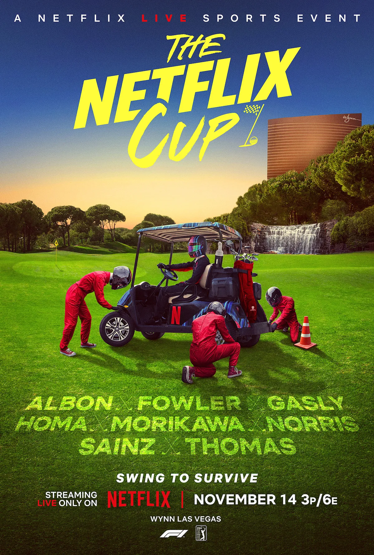 Netflix Cup - Giải golf đặc biệt trước thềm GP Las Vegas - Ảnh 1. Netflix Cup - Giải golf đặc biệt trước thềm GP Las Vegas - Ảnh 1.
