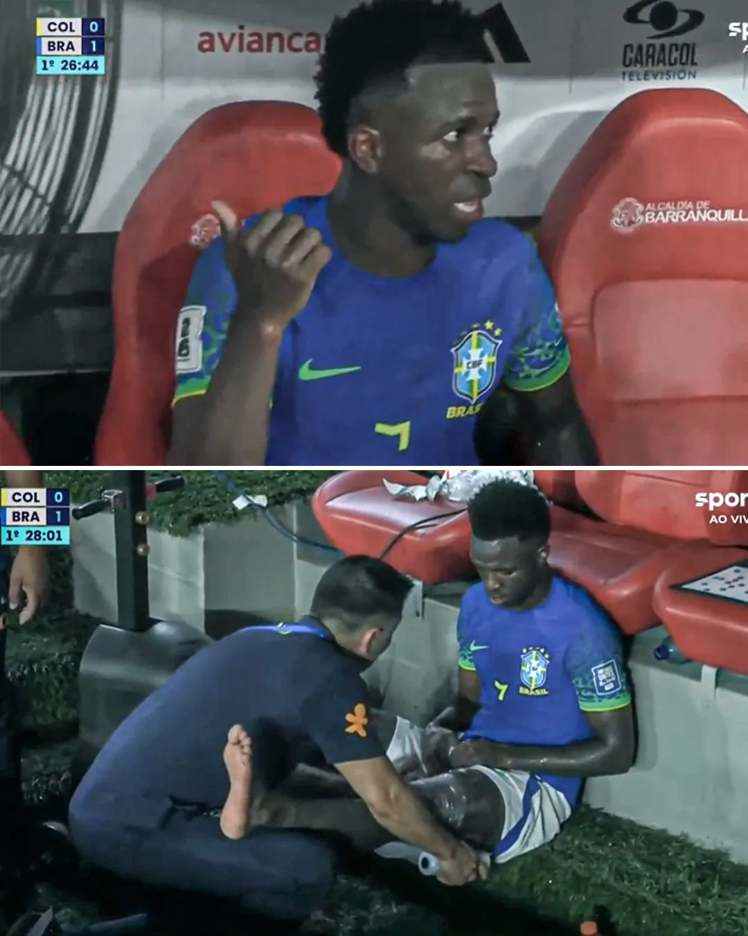 Real Madrid lo lắng v&igrave; chấn thương của Vinicius - Ảnh 1.