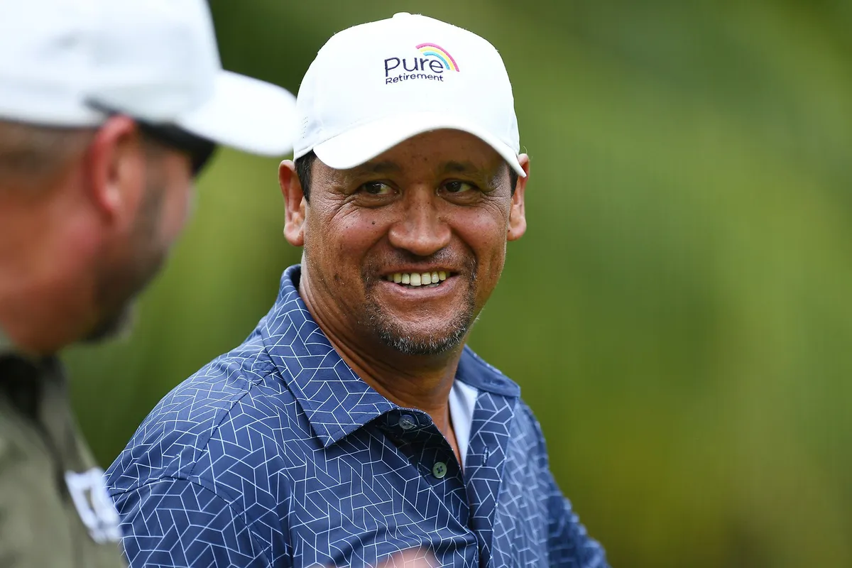 Nguyễn Anh Minh kèm chặt huyền thoại golf thế giới Michael Campbell - Ảnh 1. Nguyễn Anh Minh kèm chặt huyền thoại golf thế giới Michael Campbell - Ảnh 1.