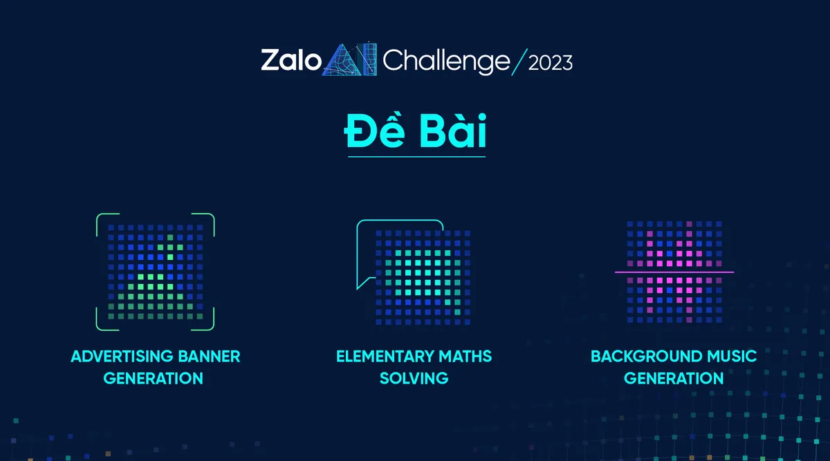 Xây dựng mô hình AI tự giải toán, thiết kế hình ảnh và sáng tác nhạc tại Zalo AI Challenge 2023 - Ảnh 1.