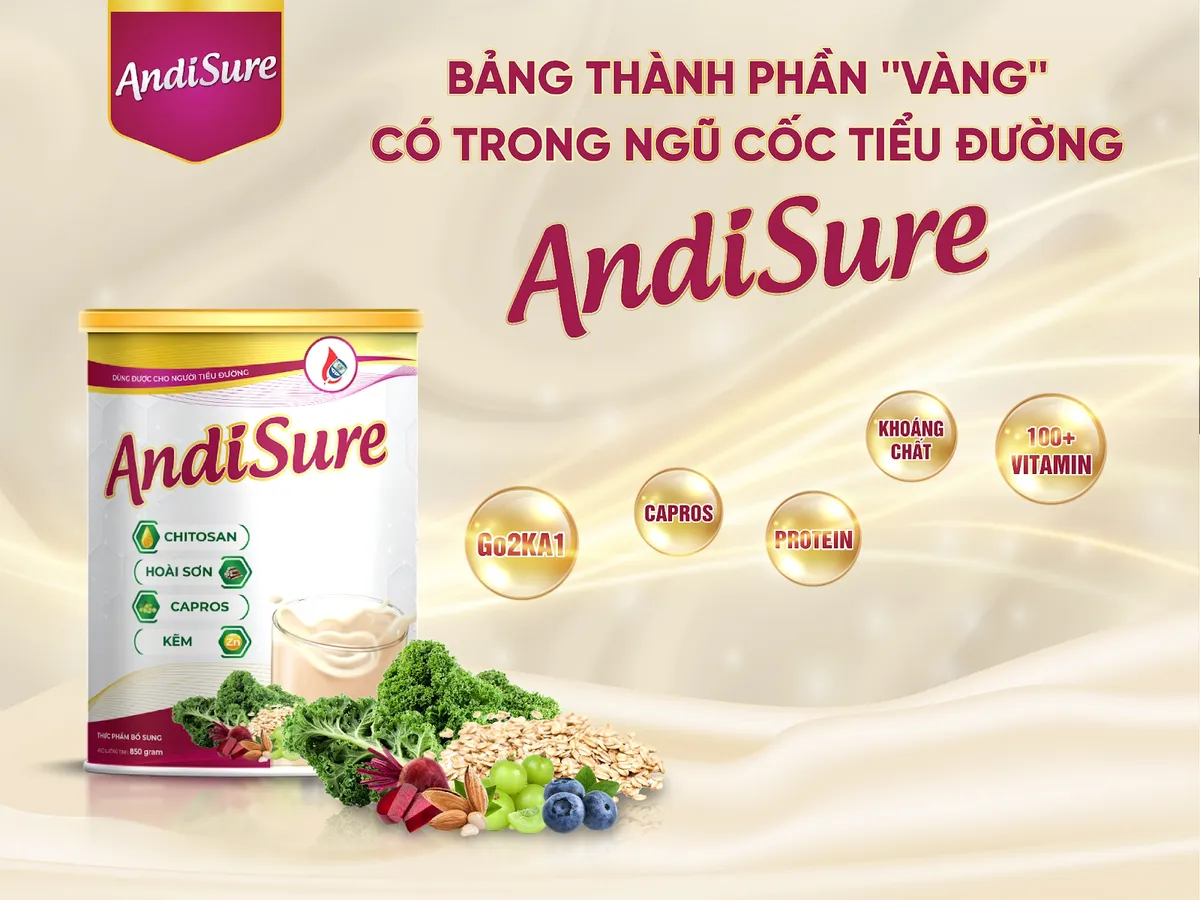 Công thức đột phá khiến hàng triệu người tin dùng ngũ cốc tiểu đường Andisure mỗi ngày - Ảnh 2. Công thức đột phá khiến hàng triệu người tin dùng ngũ cốc tiểu đường Andisure mỗi ngày - Ảnh 2.