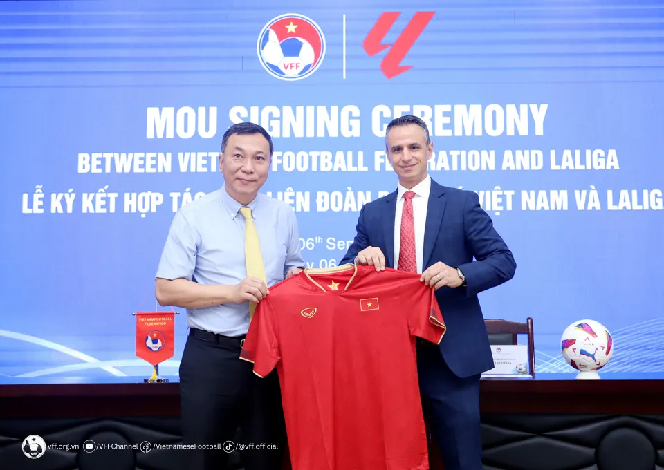 VFF và La Liga lên kế hoạch triển khai hội thảo đầu tiên về đào tạo bóng đá trẻ - Ảnh 1. VFF và La Liga lên kế hoạch triển khai hội thảo đầu tiên về đào tạo bóng đá trẻ - Ảnh 1.