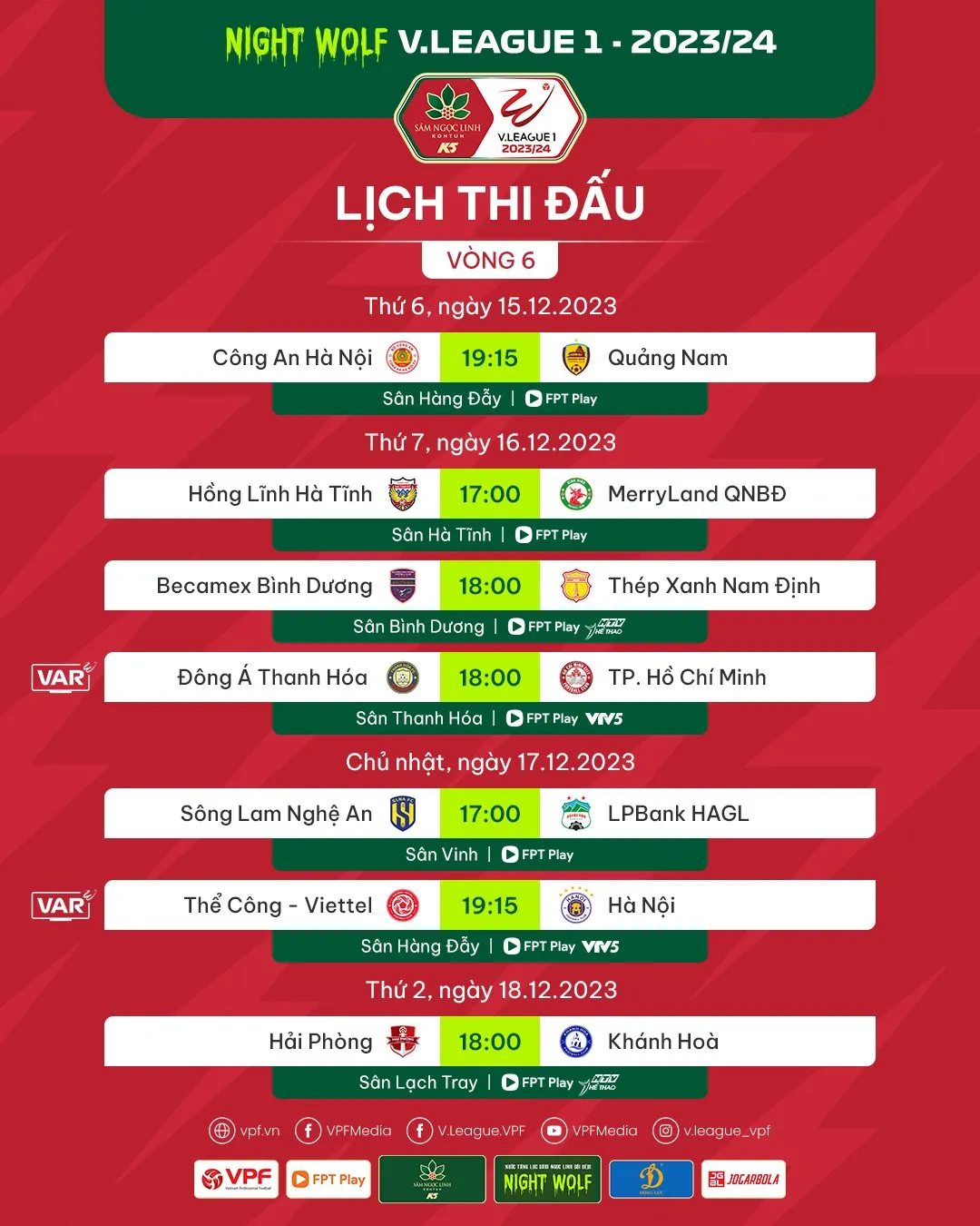 Nhận định vòng 6 Night Wolf V.League 1-2023/24: Những màn so tài đáng chờ đợi - Ảnh 1. Nhận định vòng 6 Night Wolf V.League 1-2023/24: Những màn so tài đáng chờ đợi - Ảnh 1.