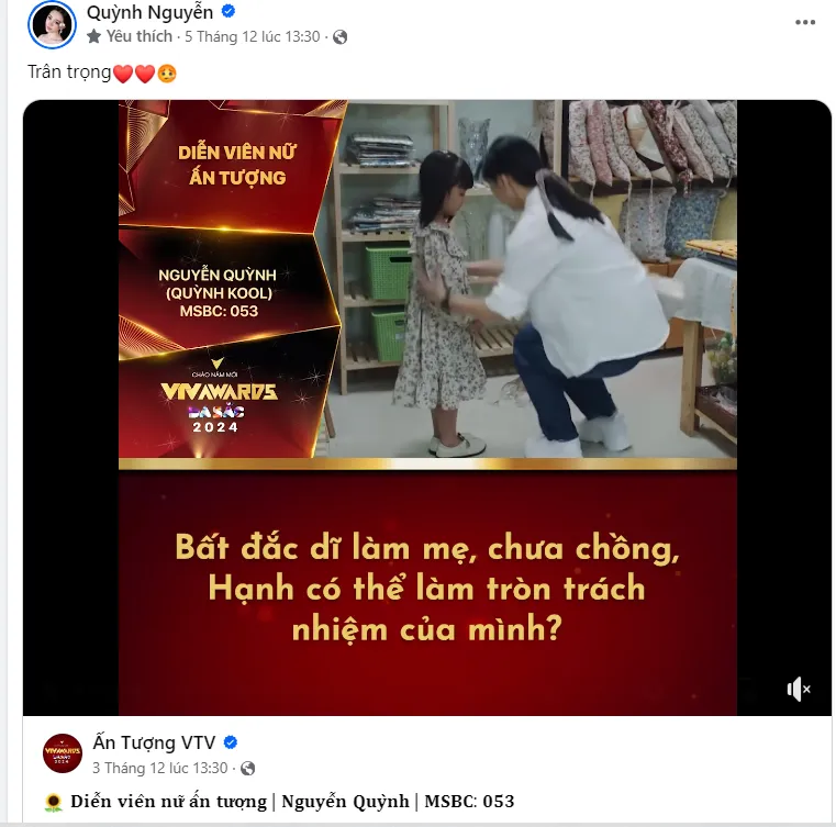 Các nữ diễn viên kêu gọi bình chọn VTV Awards 2023 - Ảnh 3.