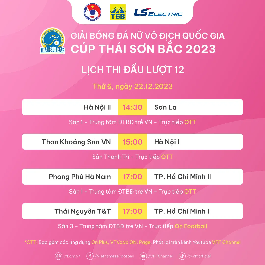 Vòng 12 giải nữ VĐQG 2023 | Đại chiến ngôi đầu - Ảnh 3. Vòng 12 giải nữ VĐQG 2023 | Đại chiến ngôi đầu - Ảnh 3.