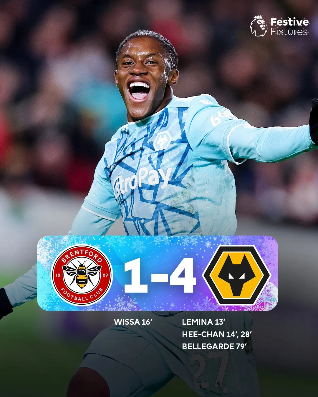 Wolverhampton giành chiến thắng tưng bừng trên sân Brentford - Ảnh 1. Wolverhampton giành chiến thắng tưng bừng trên sân Brentford - Ảnh 1.