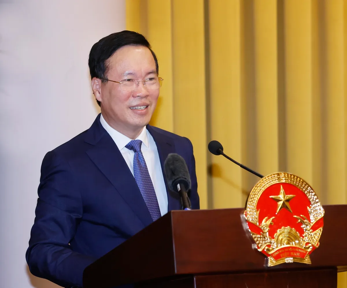 Chủ tịch nước V&otilde; Văn Thưởng dự Hội nghị triển khai nhiệm vụ 2024 của Văn ph&ograve;ng Chủ tịch nước - Ảnh 2.