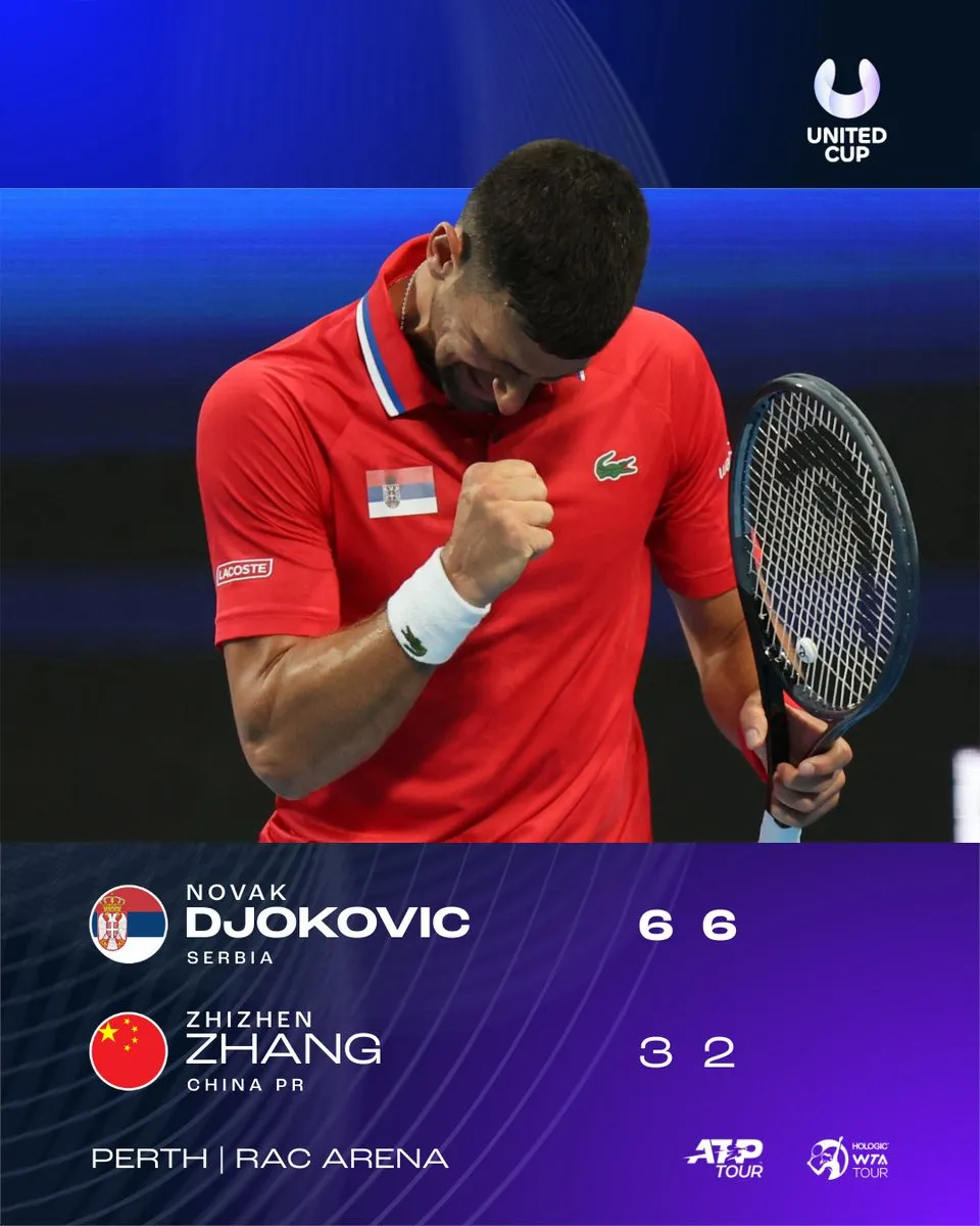 Novak Djokovic ra quân thuận lợi tại United Cup 2024 - Ảnh 1. Novak Djokovic ra quân thuận lợi tại United Cup 2024 - Ảnh 1.