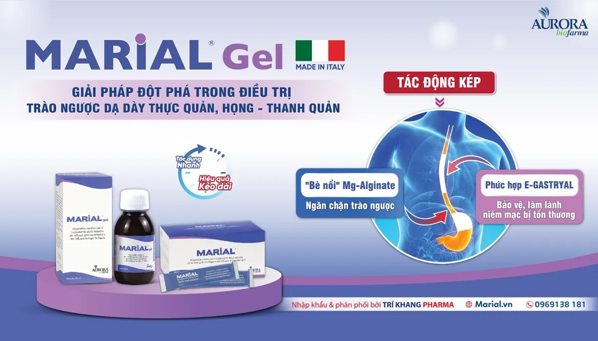 Marial Gel - Giải pháp đột phá trong điều trị trào ngược dạ dày thực quản, họng - thanh quản (GERD & LPR) - Ảnh 5. Marial Gel - Giải pháp đột phá trong điều trị trào ngược dạ dày thực quản, họng - thanh quản (GERD & LPR) - Ảnh 5.