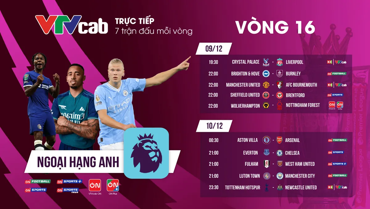 Vòng 16 Ngoại hạng Anh trên VTVcab: “Ngựa ô” Aston Villa đại chiến Arsenal - Ảnh 1.