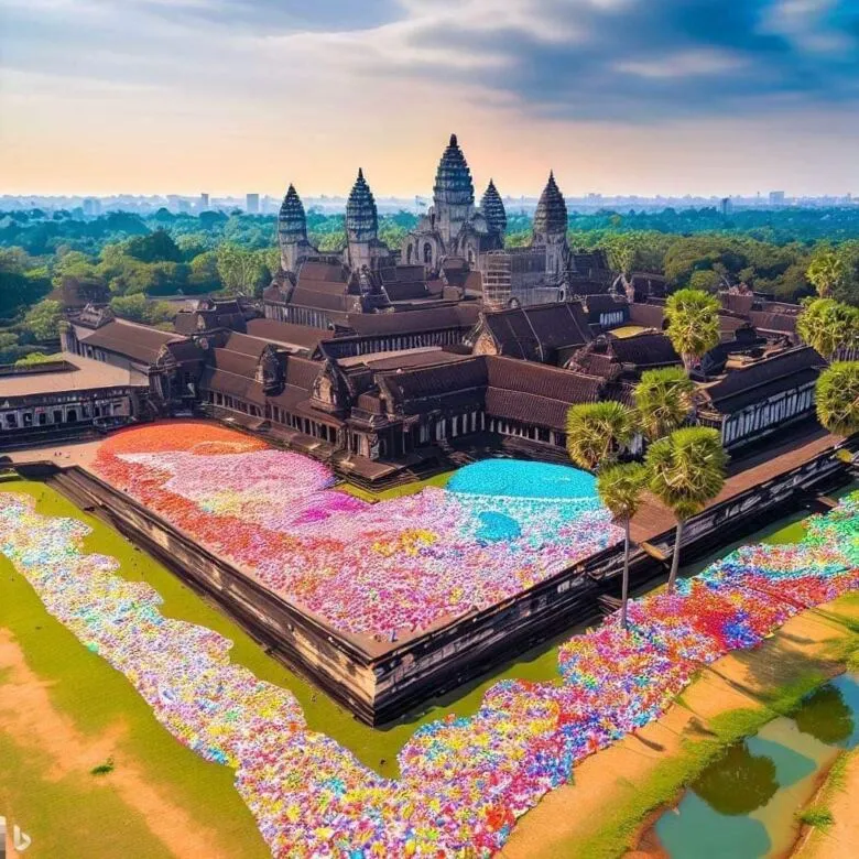 Campuchia lập kỷ lục gấp tr&aacute;i tim bằng giấy - Ảnh 1.