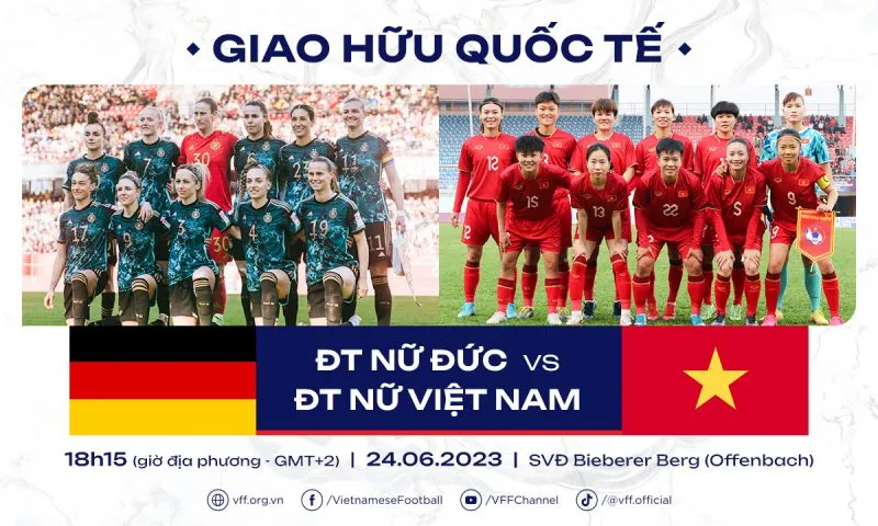 ĐT nữ Việt Nam thi đấu giao hữu với ĐT nữ Đức chuẩn bị cho VCK bóng đá nữ thế giới 2023 - Ảnh 1. ĐT nữ Việt Nam thi đấu giao hữu với ĐT nữ Đức chuẩn bị cho VCK bóng đá nữ thế giới 2023 - Ảnh 1.