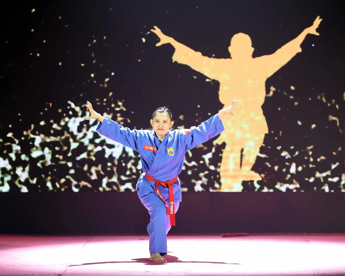 Chủ tịch nước V&otilde; Văn Thưởng dự kỷ niệm 85 năm th&agrave;nh lập m&ocirc;n ph&aacute;i Vovinam Việt V&otilde; Đạo - Ảnh 3.