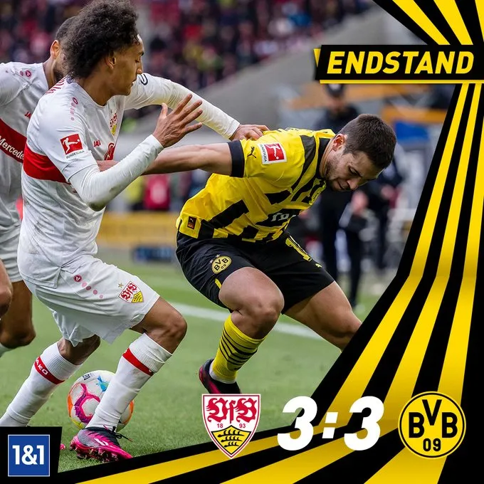 Borussia Dortmund chia điểm với Stuttgart theo kịch bản điên rồ - Ảnh 1. Borussia Dortmund chia điểm với Stuttgart theo kịch bản điên rồ - Ảnh 1.