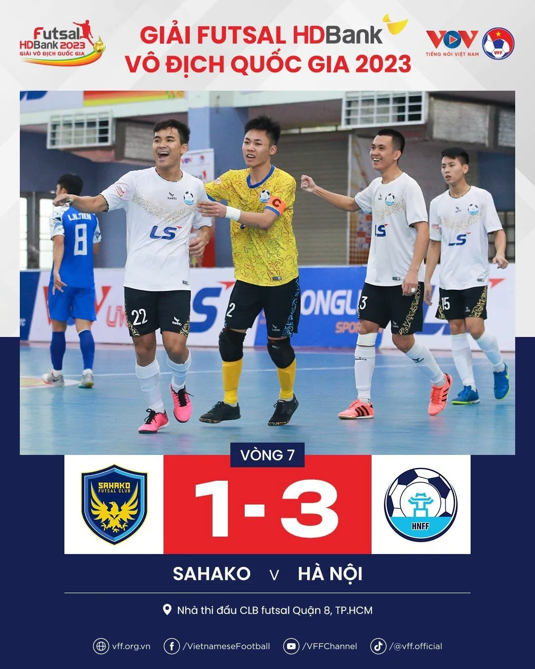Vòng 7 giải Futsal HDBank VĐQG 2023 (17/4): Sahako thua trận thứ ba liên tiếp - Ảnh 1. Vòng 7 giải Futsal HDBank VĐQG 2023 (17/4): Sahako thua trận thứ ba liên tiếp - Ảnh 1.
