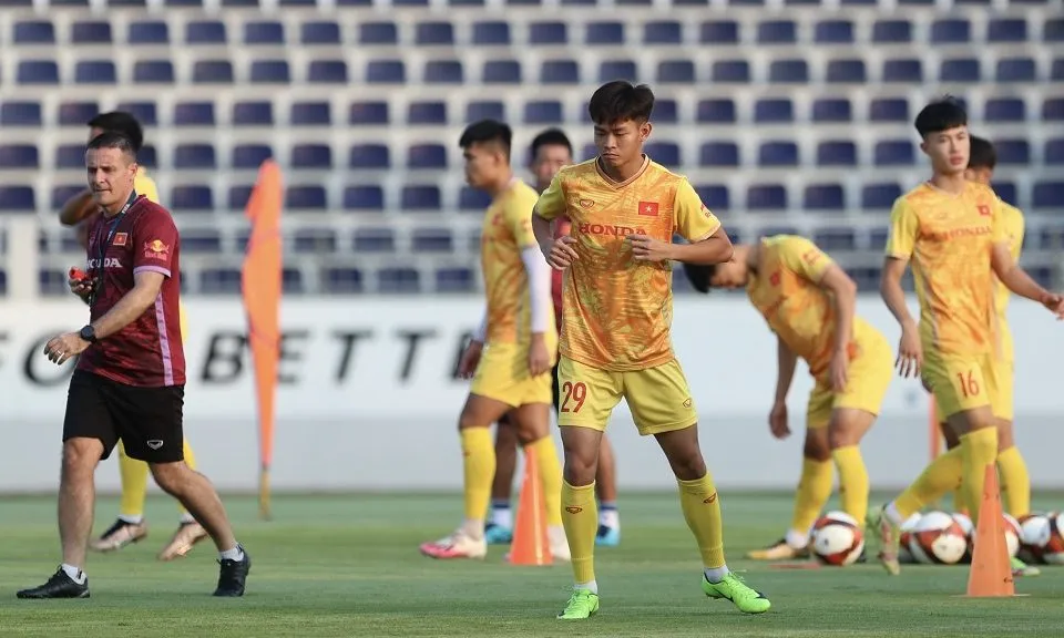 SEA Games 32: U22 Việt Nam bước vào tập chiến thuật - Ảnh 1. SEA Games 32: U22 Việt Nam bước vào tập chiến thuật - Ảnh 1.