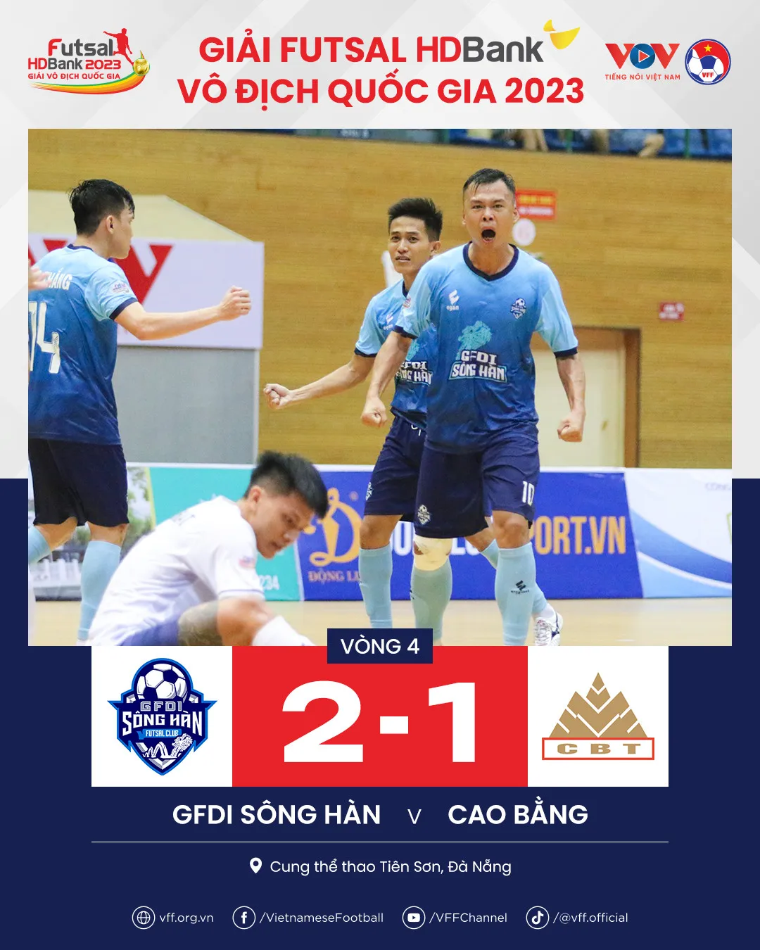 Vòng 4 giải Futsal VĐQG 2023 (2/4): Sahako giữ vững ngôi đầu, GFDI Sông Hàn đã nếm mùi chiến thắng - Ảnh 2. Vòng 4 giải Futsal VĐQG 2023 (2/4): Sahako giữ vững ngôi đầu, GFDI Sông Hàn đã nếm mùi chiến thắng - Ảnh 2.