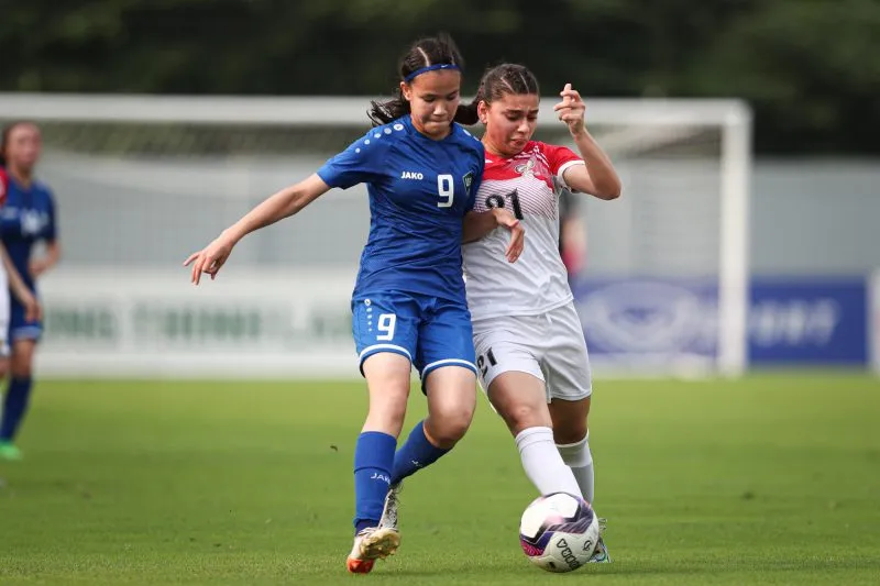 U17 nữ Uzbekistan giành chiến thắng đầu tay ở vòng loại giải U17 nữ châu Á 2024 - Ảnh 1. U17 nữ Uzbekistan giành chiến thắng đầu tay ở vòng loại giải U17 nữ châu Á 2024 - Ảnh 1.