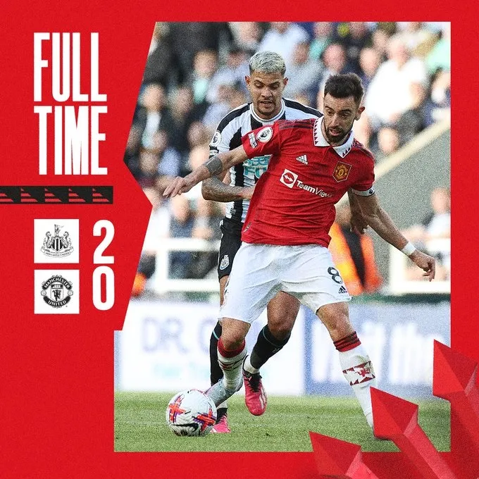 Thua Newcastle, Man Utd đánh mất vị trí thứ 3 Ngoại hạng Anh - Ảnh 1.