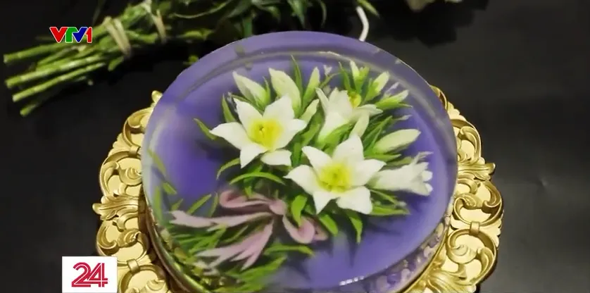 Ph&ugrave; thủy vẽ tranh 3D trong b&aacute;nh thạch - Ảnh 1.