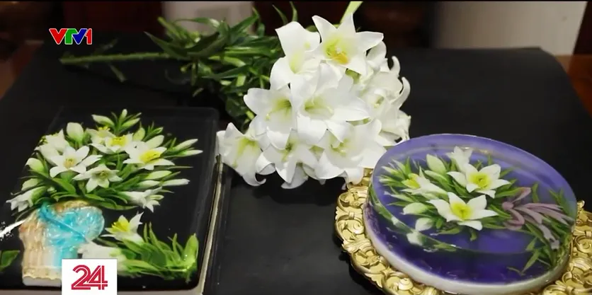 Ph&ugrave; thủy vẽ tranh 3D trong b&aacute;nh thạch - Ảnh 2.