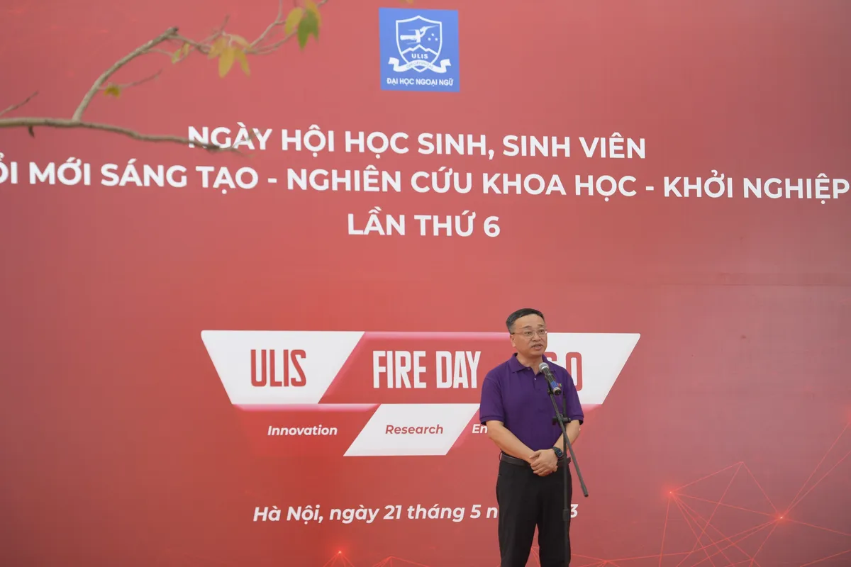 Rộn r&agrave;ng Ng&agrave;y hội HSSV đổi mới s&aacute;ng tạo, nghi&ecirc;n cứu khoa học, khởi nghiệp 2023 &ndash; ULIS Fire Day  6.0 - Ảnh 1.