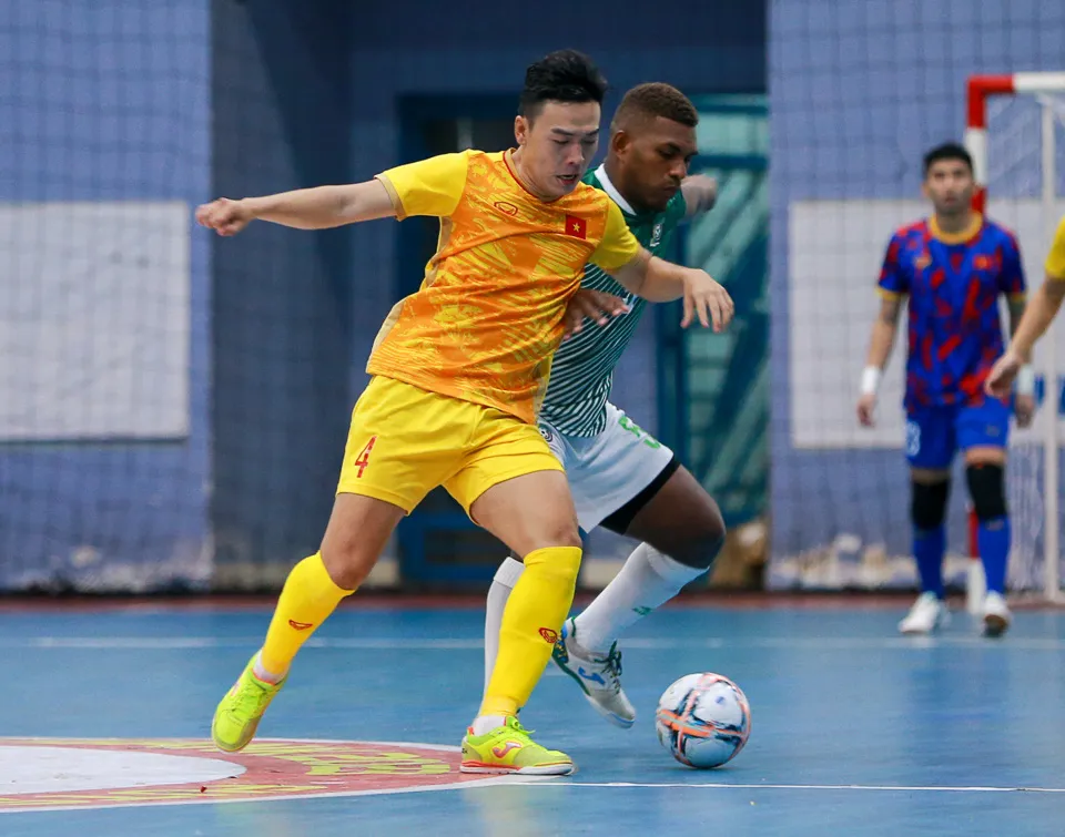 ĐT futsal Việt Nam tiếp tục thắng 5-0 trong trận giao hữu lượt về với ĐT futsal Quẩn đảo Solomon - Ảnh 1. ĐT futsal Việt Nam tiếp tục thắng 5-0 trong trận giao hữu lượt về với ĐT futsal Quẩn đảo Solomon - Ảnh 1.