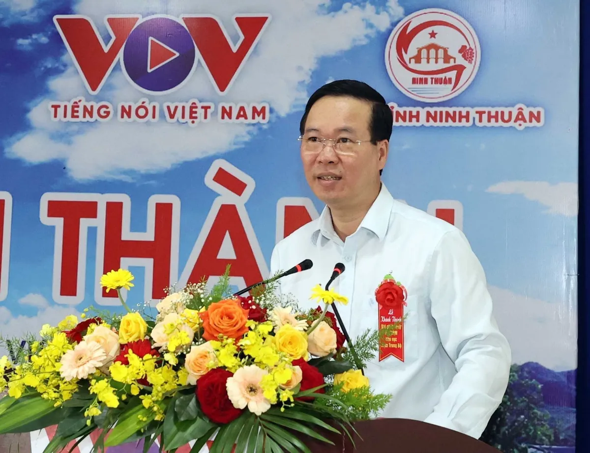 Chủ tịch nước Võ Văn Thưởng dự L&ecirc;̃ khánh thành Đ&agrave;i Ph&aacute;t s&oacute;ng Nam Trung B&ocirc;̣ - Ảnh 2.