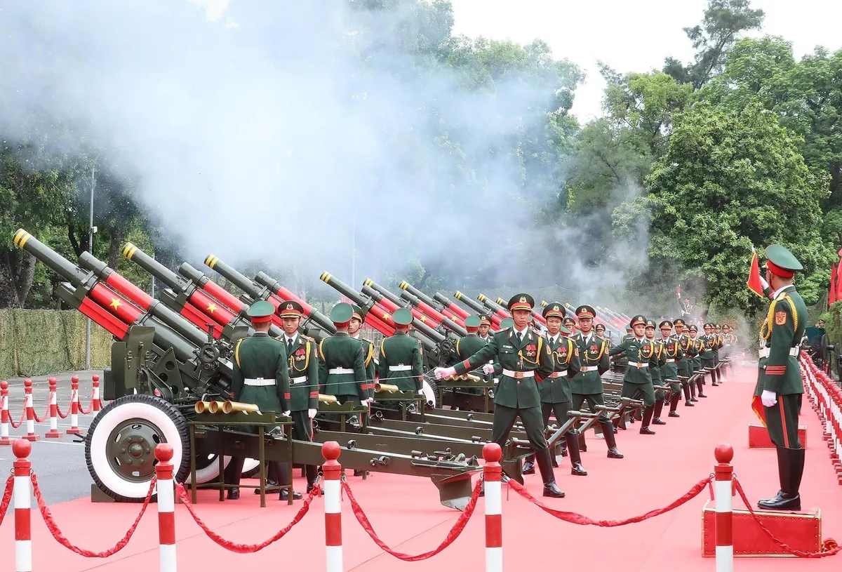 Chủ tịch nước Võ Văn Thưởng chủ trì Lễ đón Tổng thống Hàn Quốc Yoon Suk Yeol - Ảnh 1.