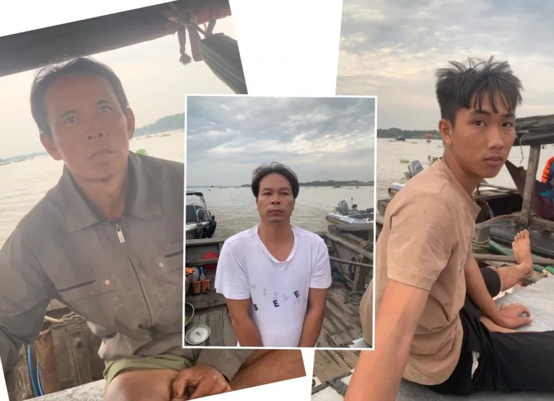 Nhóm “cát tặc” đánh chìm ghe thuyền để phi tang rồi nhảy sông lẩn trốn - Ảnh 1.