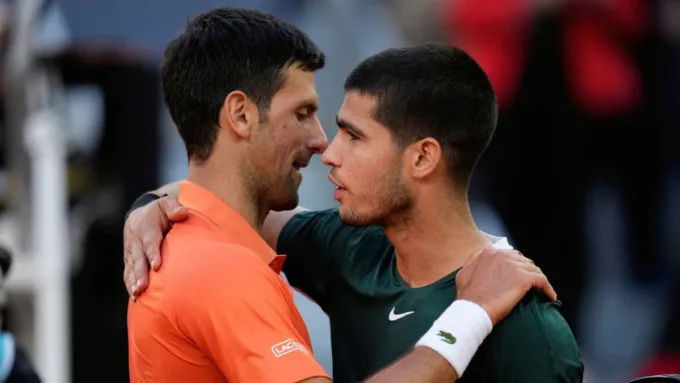 Carlos Alcaraz vs Novak Djokovic: Cuộc gặp gỡ đỉnh cao | Bán kết đơn nam Pháp mở rộng 2023 - Ảnh 1. Carlos Alcaraz vs Novak Djokovic: Cuộc gặp gỡ đỉnh cao | Bán kết đơn nam Pháp mở rộng 2023 - Ảnh 1.