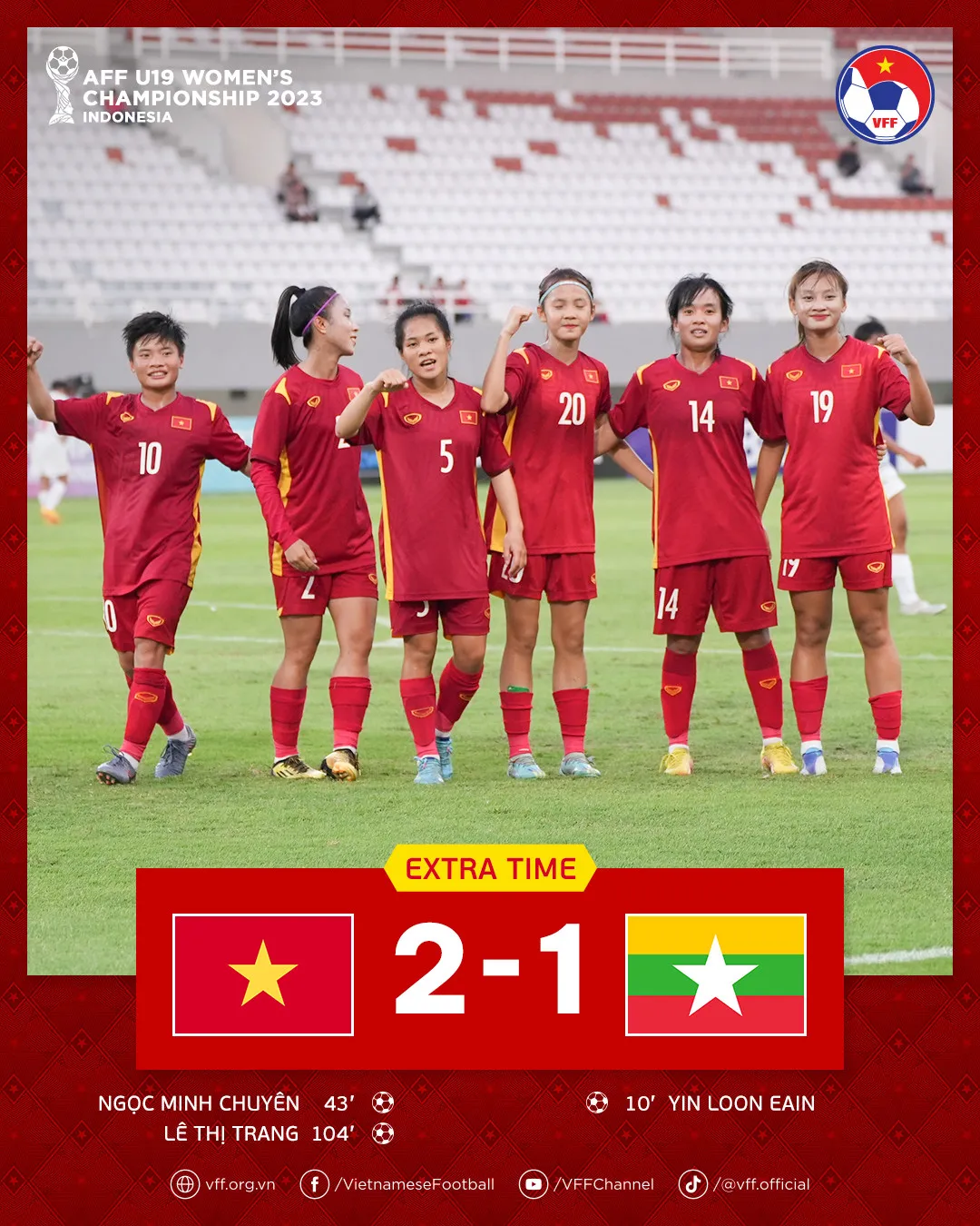 Thầy trò HLV Akira vào chung kết giải U19 nữ Đông Nam Á 2023 - Ảnh 5. Thầy trò HLV Akira vào chung kết giải U19 nữ Đông Nam Á 2023 - Ảnh 5.