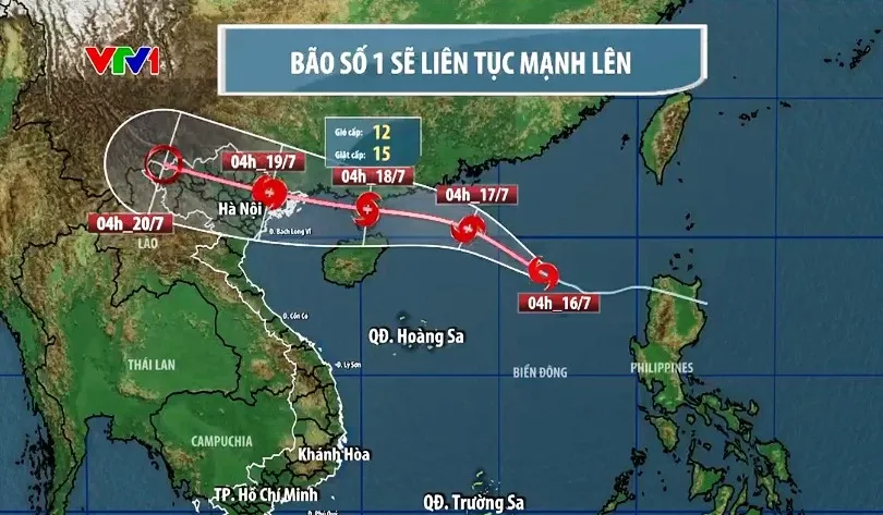 Bão số 1 mạnh nhất trong 48h tới - Ảnh 1.