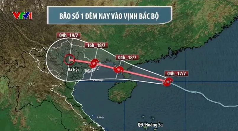 Bão số 1 di chuyển theo hướng Tây Tây Bắc có khả năng mạnh lên - Ảnh 1.